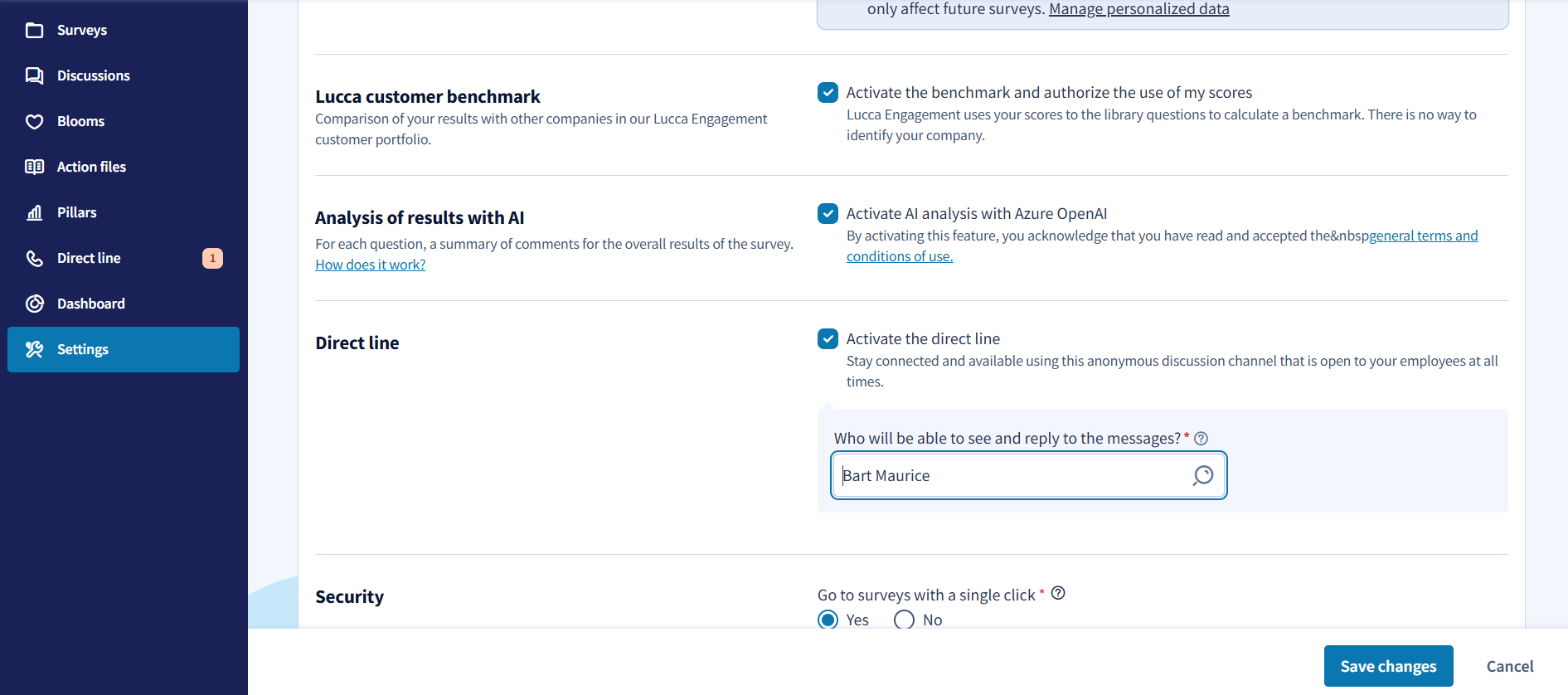 Setting up the direct line for anonymous, unfiltered communication
