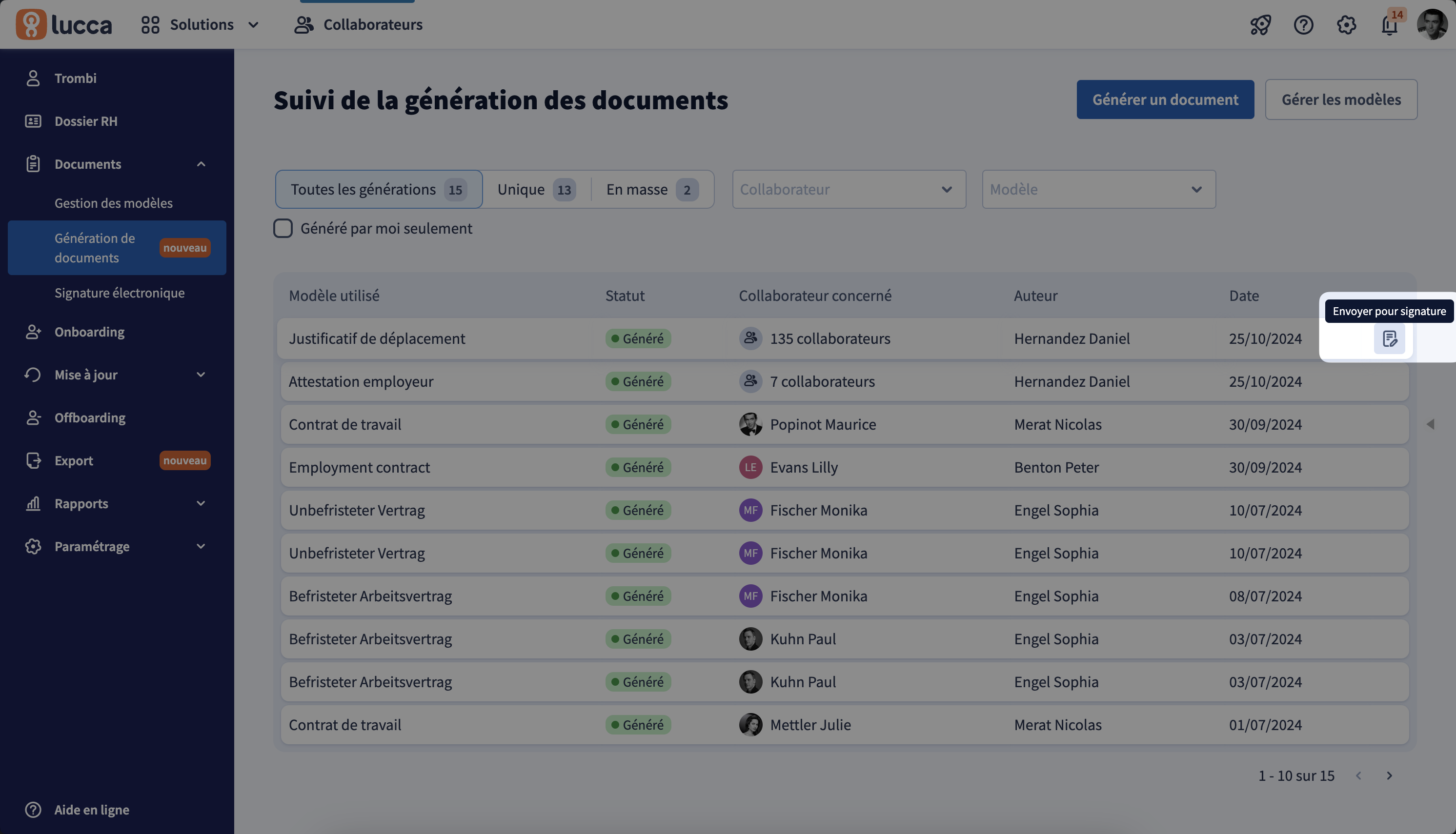 Bulk document generation