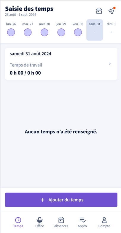 Using The Time Entry Android Entering Times in the mobile app