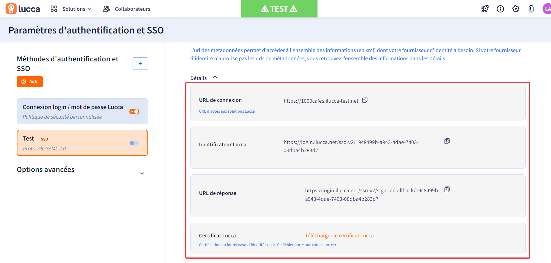 SSO protocole SAML 2.0
