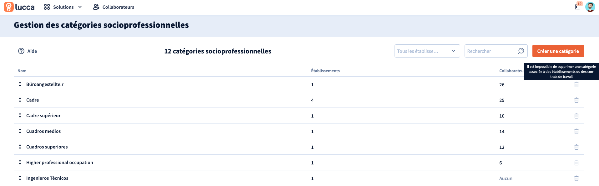 Gérer les catégories socioprofessionnelles (CSP)