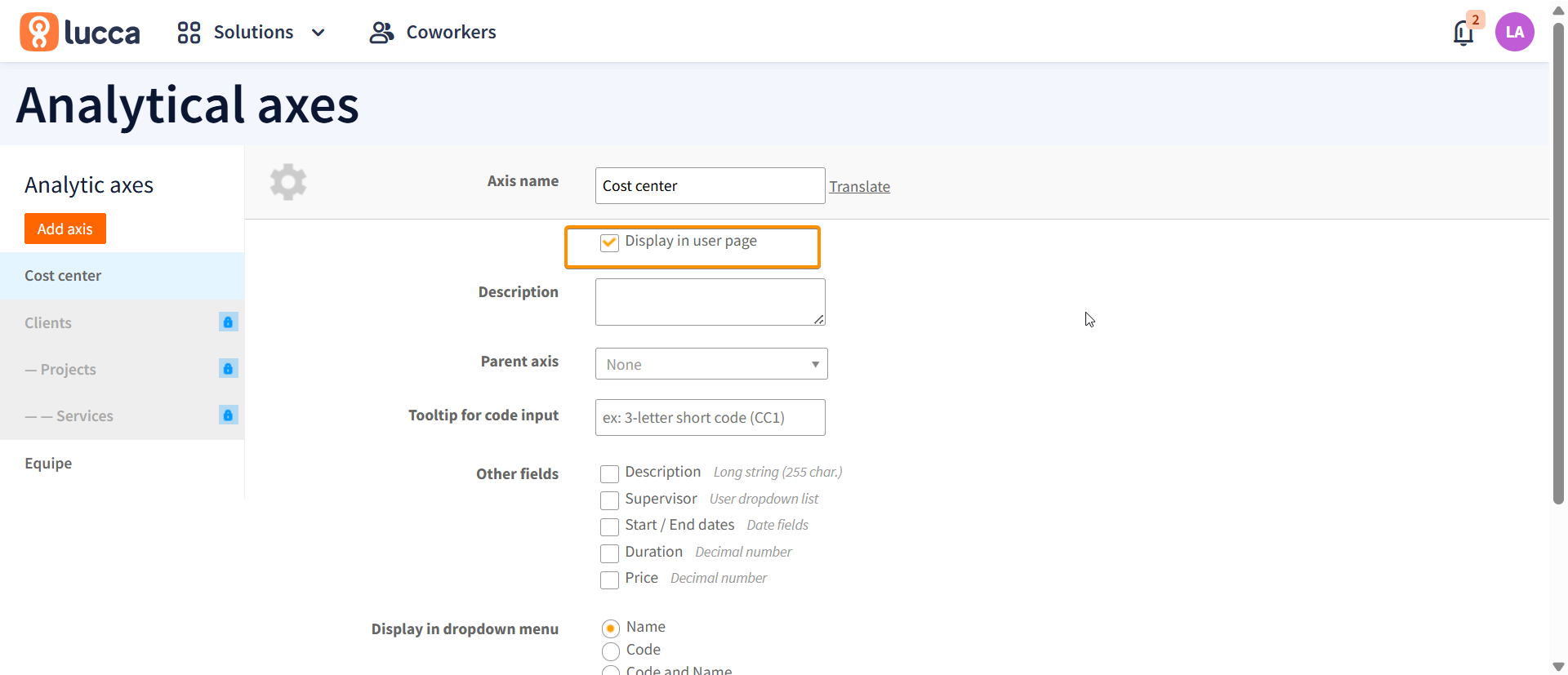 Importing analytical sections