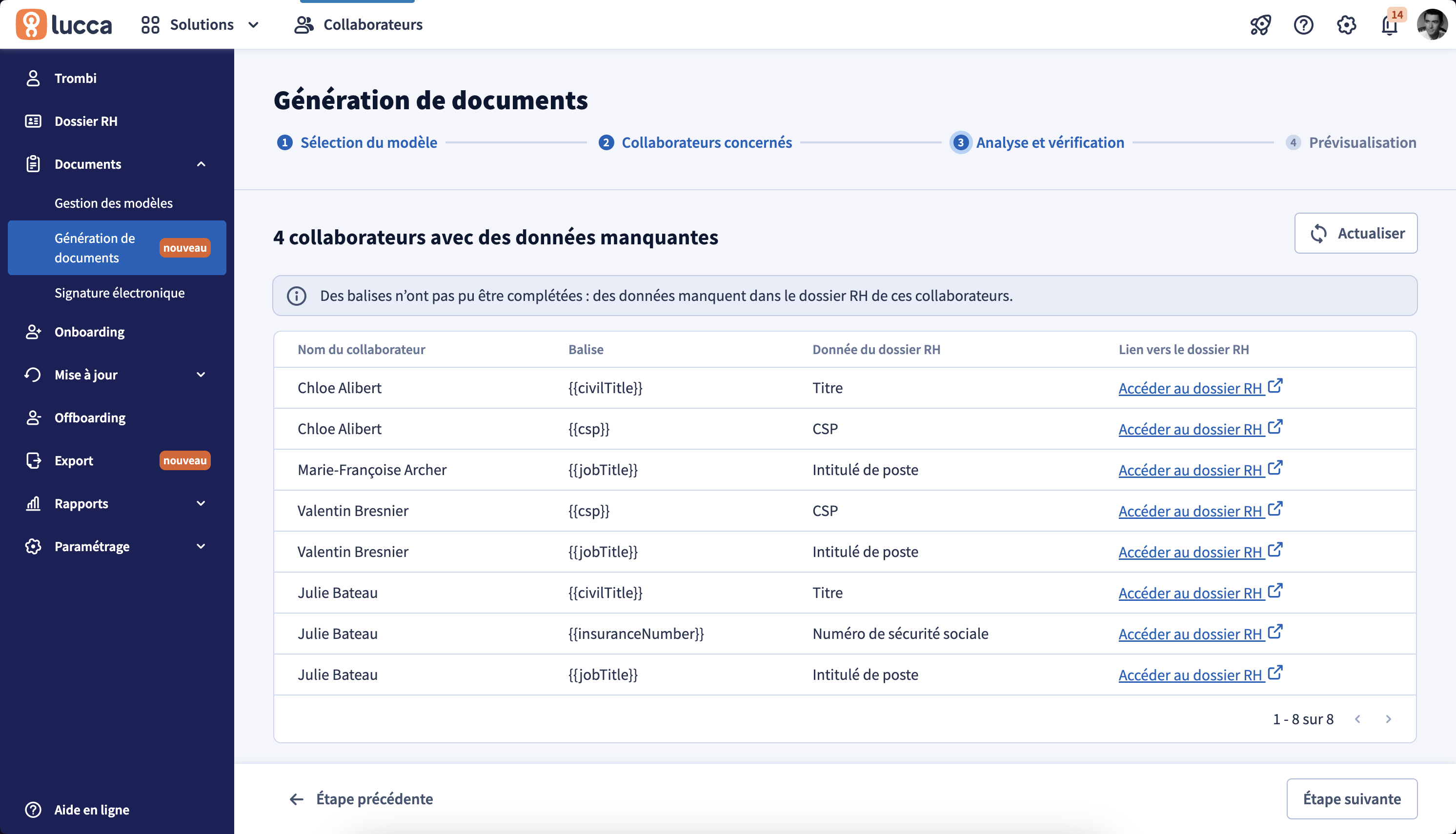 Bulk document generation